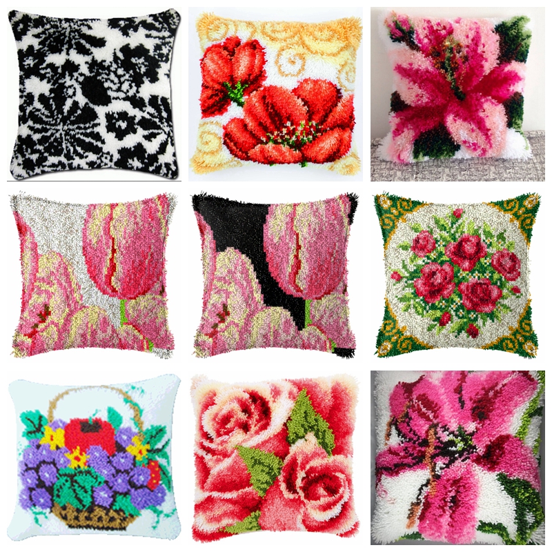 Diy Electronics Kits For Adults - Colorful Flower Series Latch Hook Rug