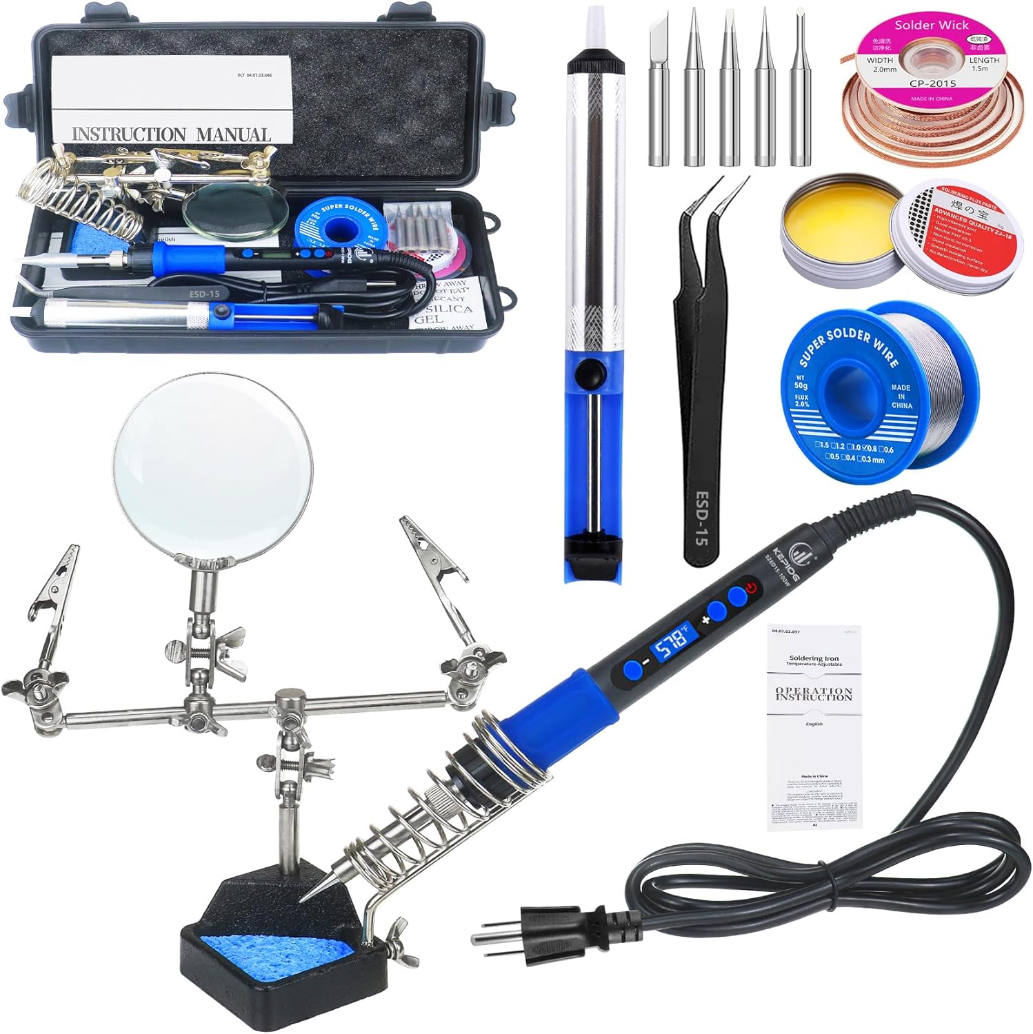Soldering Iron Kit - Soldering Iron Kit, 100W LCD Digital