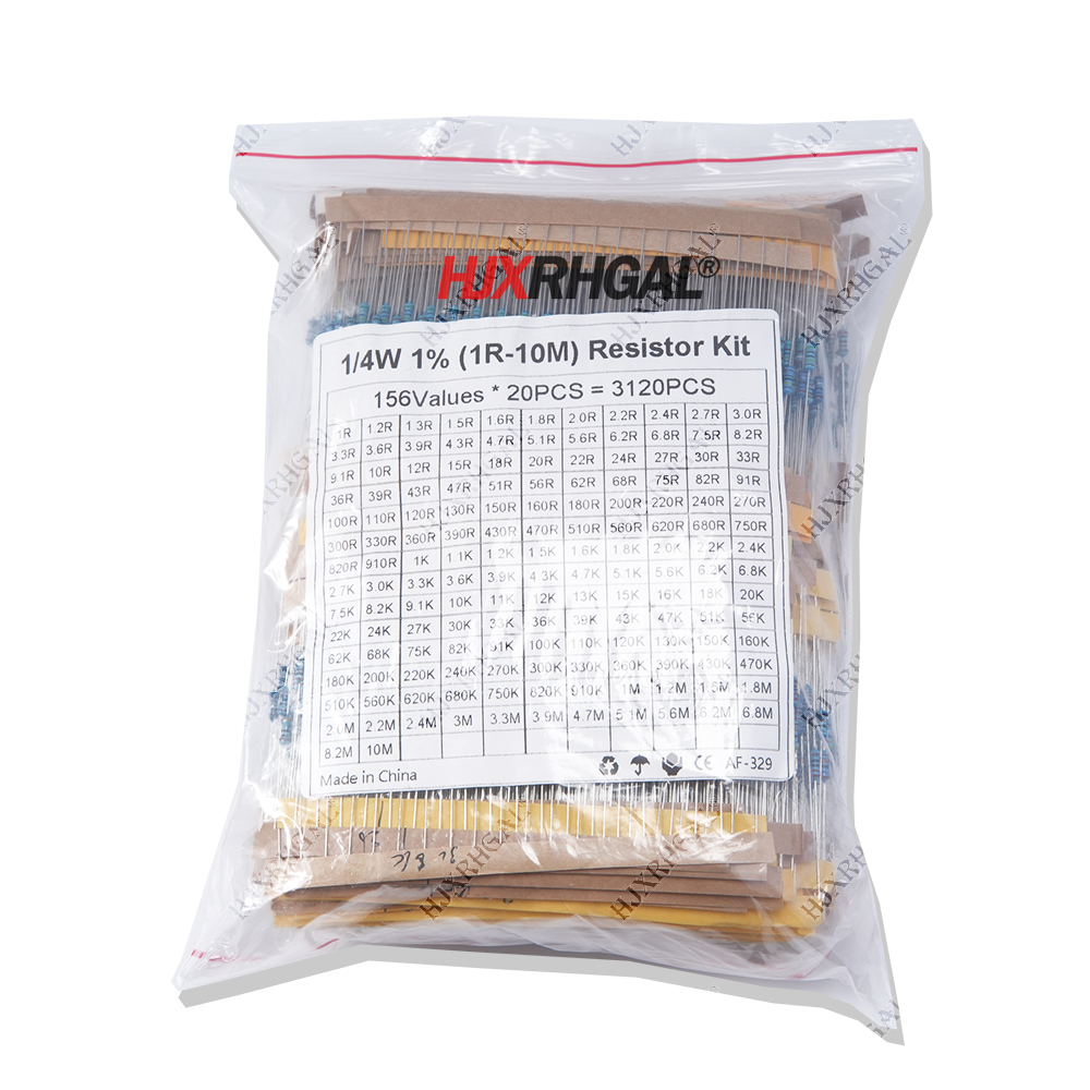 Resistor Kit 1 4W - 3120pcs 156Values Electric Unit 1/4W Power