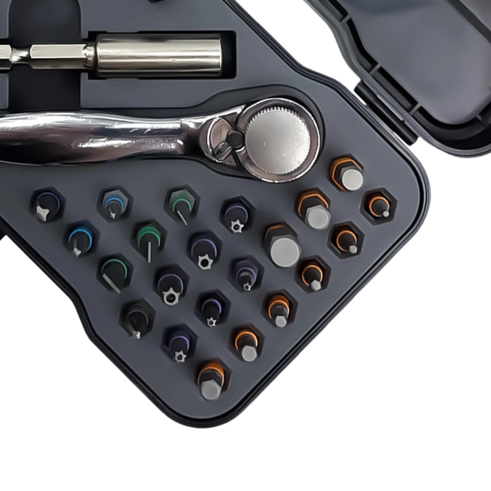 Diy Electronics Repair Kit - Magnetic Ratchet Screwdriver Set 34-in-1 Multi