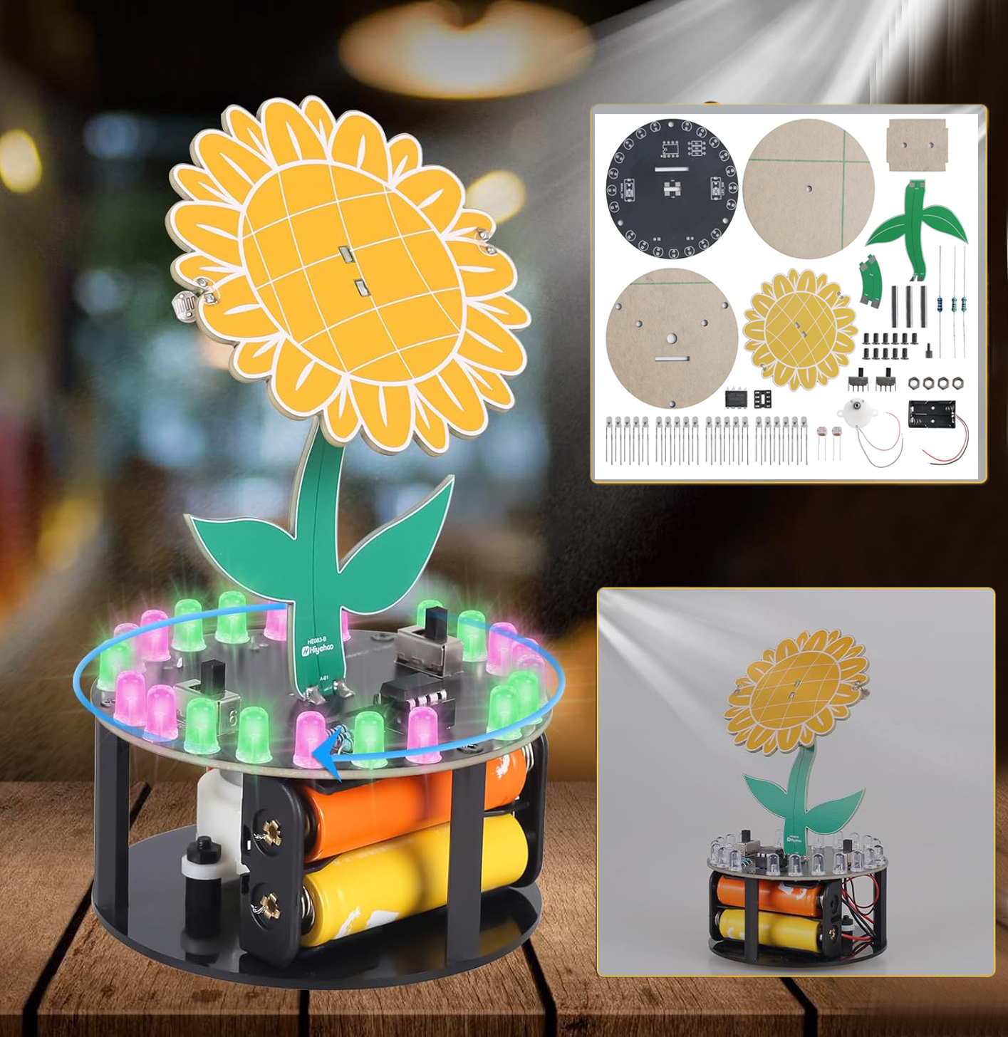 Light Chasing Sunflower Solder - Diy Electronics Kits For Adults 리뷰 및 가격
