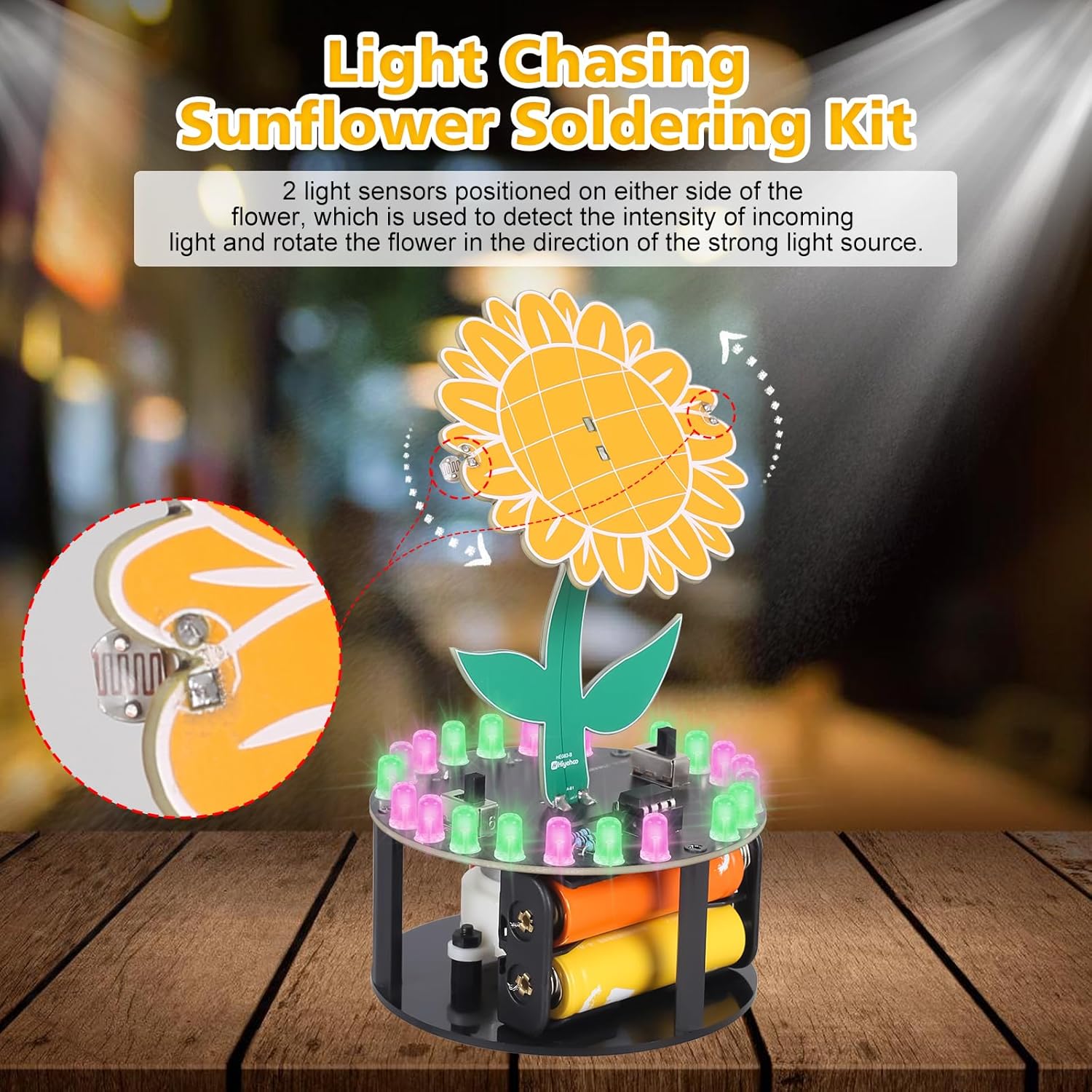 Light Chasing Sunflower Solder - Diy Electronics Kits For Adults 리뷰 및 가격