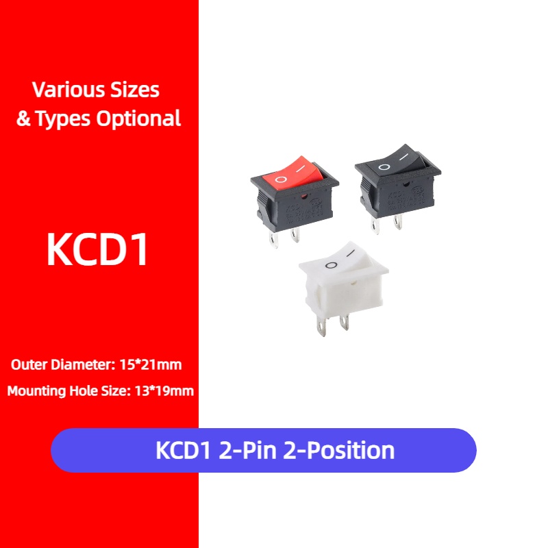 5Pcs KCD1 2Pin 21*15mm Snap-in - Diy Boat Electronics 리뷰 및 가격