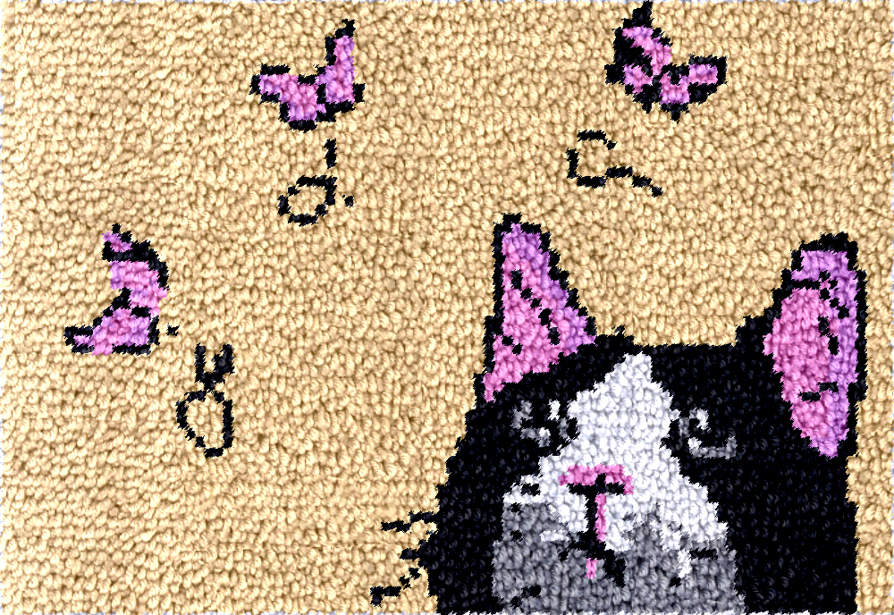 Cat Butterfly latch hook kits  - Diy Electronics Kits For Adults 리뷰 및 가격
