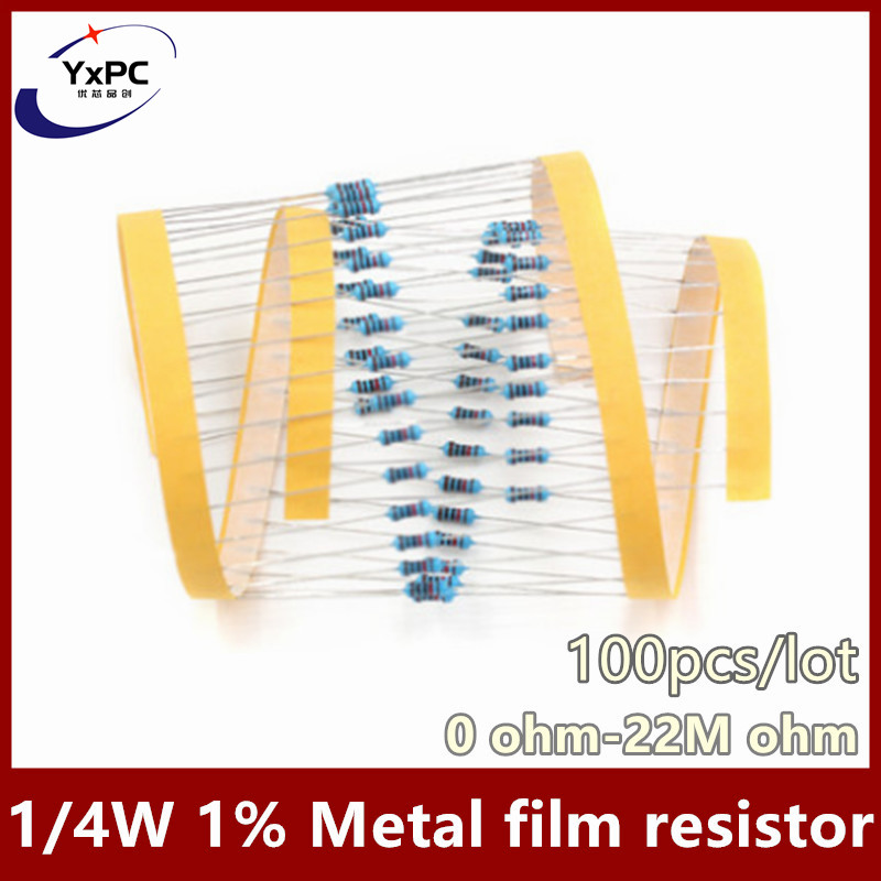 100pcs Metal film resistor 1/4 - Resistor Kit 1 4W 리뷰 및 가격