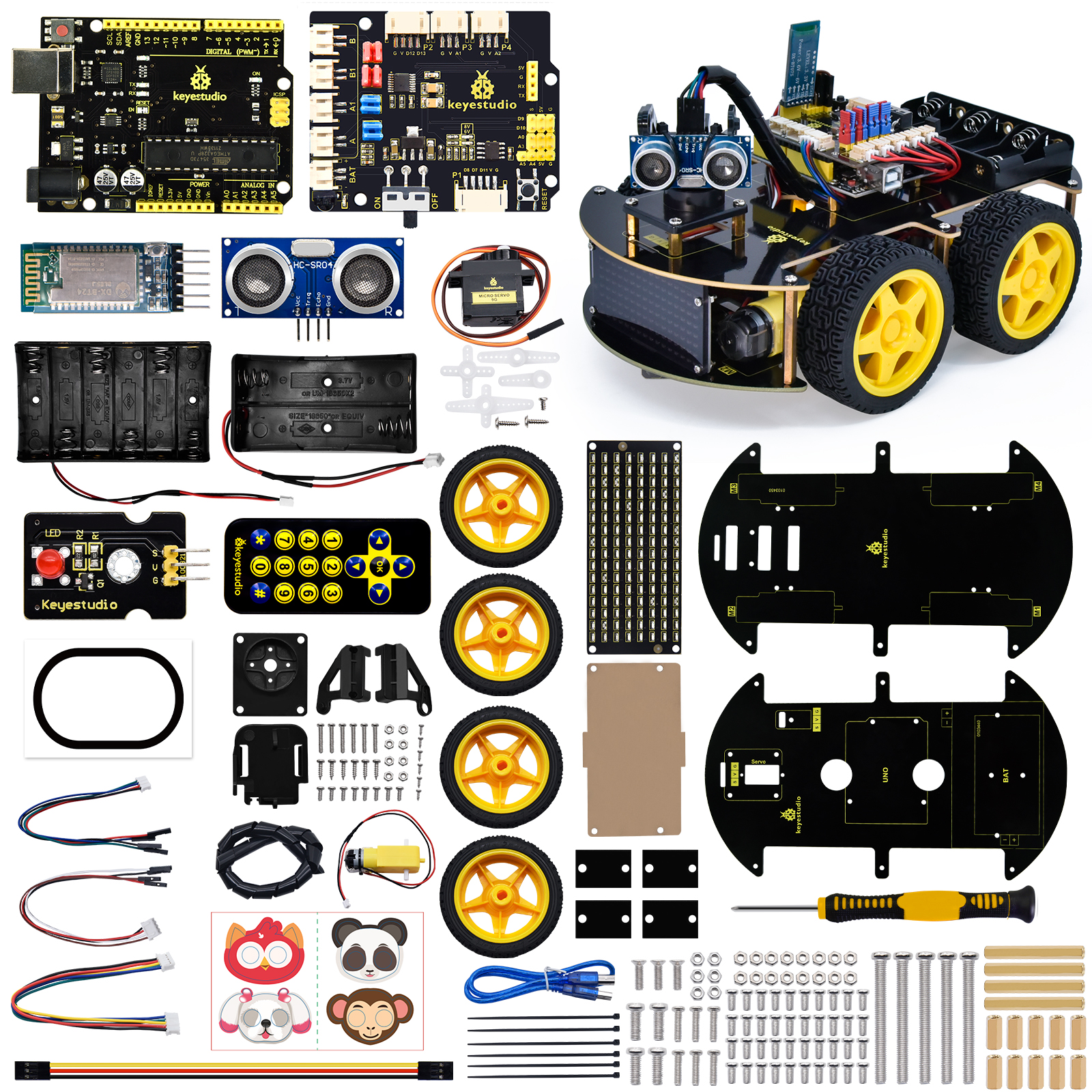 Keyestudio 4WD Multi BT Robot  - Diy Robot Electronics Kit 리뷰 및 가격