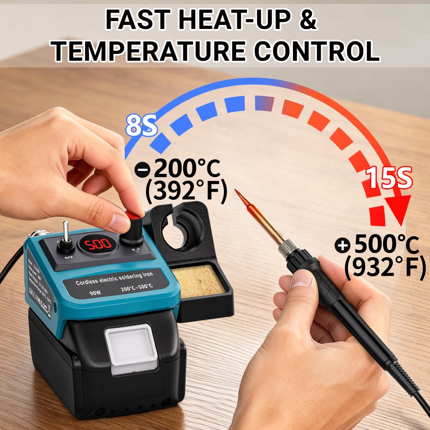 90W LED Digital Cordless Solde - Diy Electronics Repair Kit 리뷰 및 가격