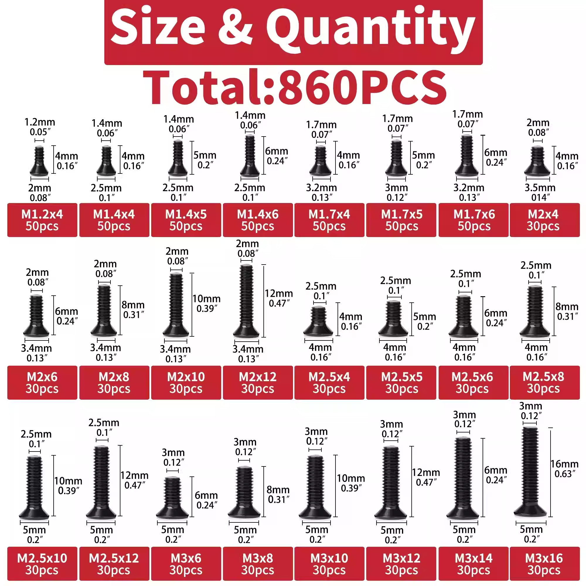 860PCS Small Screws Assortment - Diy Electronics Repair Kit 리뷰 및 가격