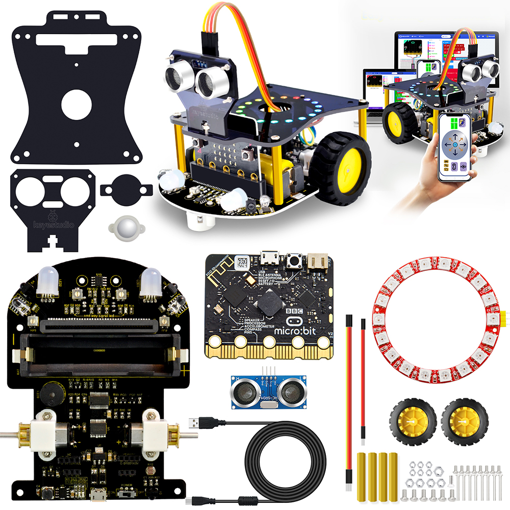 Kidsbits 2WD Microbit V2 Robot - Diy Robot Electronics Kit 리뷰 및 가격