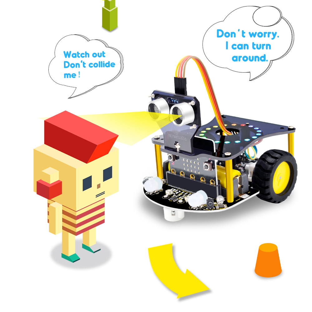 Kidsbits 2WD Microbit V2 Robot - Diy Robot Electronics Kit 리뷰 및 가격