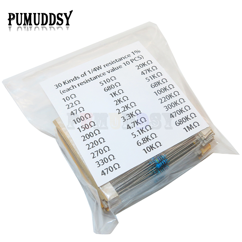 600pcs/set 30 Kinds 1/4W Resis - Resistor Kit 1 4W 리뷰 및 가격