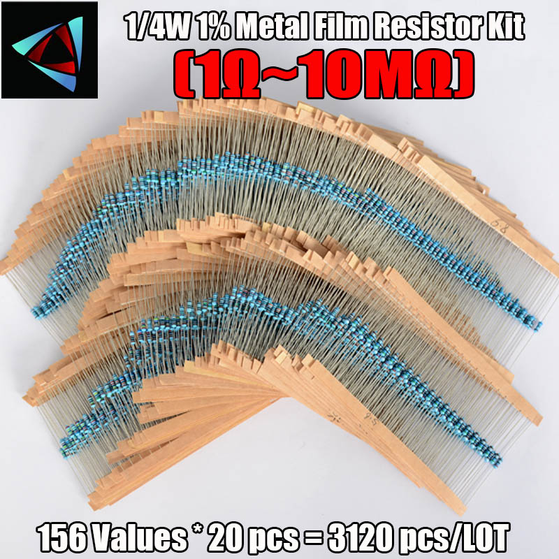 3120pcs 156Values Electric Uni - Resistor Kit 1 4W 리뷰 및 가격
